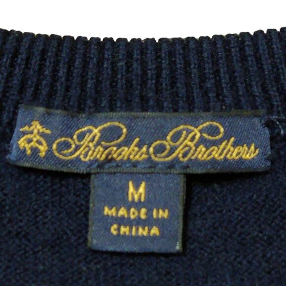 Brooks Brothers Equestrian Wool Silk Mixed-Media Rope Print Pullover Vest - Picture 5 of 7